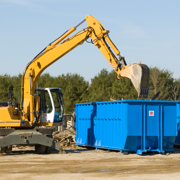 are there any restrictions on where a residential dumpster can be placed in Center